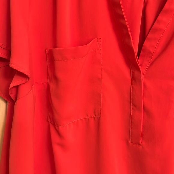 torrid Bubblegum Pink Harper Georgette Pullover Short Sleeve Polyester Blouse 14 - Picture 4 of 7